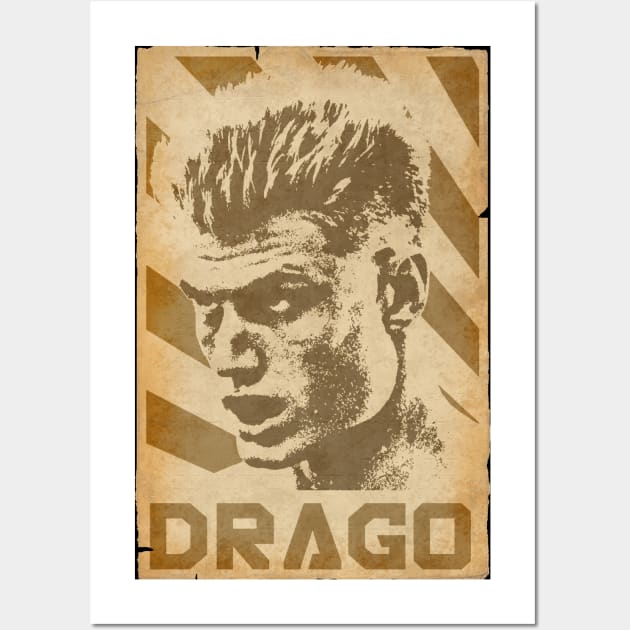 Ivan Drago Retro Propaganda Wall Art by Nerd_art